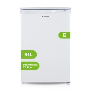 Congelador vertical Aspes, Cíclico. Capacidad 91L, Clase E. Dimensiones: 85cm 55cm 58cm. Color Blanco, Control Manual.