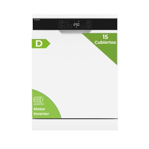 Lavavajillas Aspes 15sets D 85cm 59,8cm 59,8cm Blanco Display Inverter 3B 8P Sec.TurboFan