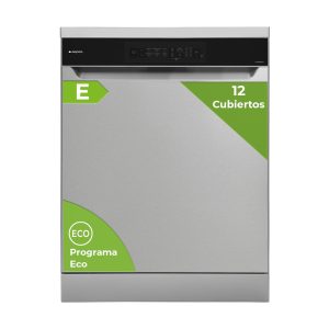 Lavavajillas Aspes 12 sets E 85cm 59,8cm 59,8cm Inox Electrónico 2B 6P Sec.MiniActive Dual Wash