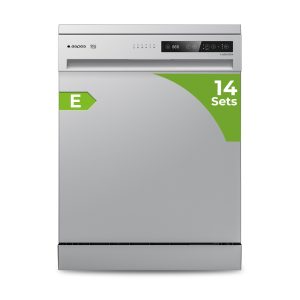Lavavajillas Aspes,Capacidad 14sets, Clase E. Dimensiones: 84,5cm 59,8cm 59cm. Color Inox, Control con Display táctil. 2 Bandejas y 6 Programas.