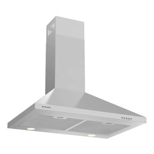 Campana Piramidal Aspes, Clase A Dimensiones: 104cm 70cm 50cm. Color Inox, Control Manual Potencia de aspiración 623,2 m3/h, 69 dB.