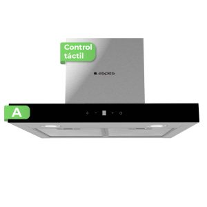 Campana Tipo T Aspes A 45cm 60cm 50cm Cristal negro Táctil LED 800m3/h 57dB