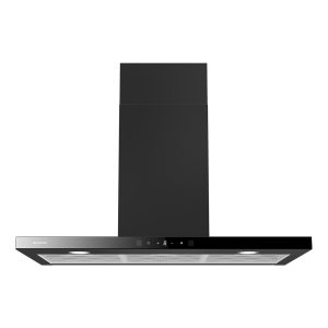 Campana Tipo T Aspes, Clase A++ Dimensiones: 82cm 89,7cm 50cm. Color Cristal negro, Control Táctil con sensor de control de mano Motor Inverter. Potencia de aspiración 643,1 m3/h, 68 dB. Función Booster.