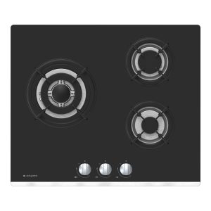 Placa Gas Butano Aspes 6050W 10cm 60cm 51cm Cristal negro Manual Auto Ig. 3Q Wok Kit Gas Forja
