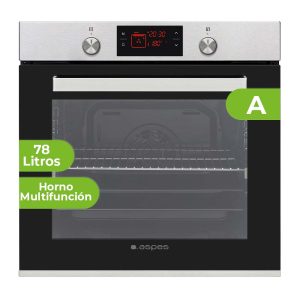Horno Aspes Multifunción 78L A 59,5cm 59,5cm 57,5cm Inox Display Tactil 10P Cortina Aire