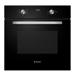 Horno Multifunción Aspes 70L A 59,5cm 59,5cm 57,5cm Cristal negro Display 8P G.Telescópicas