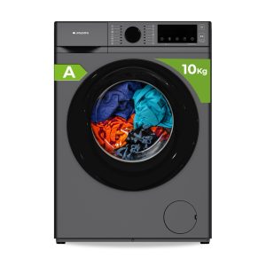 Lavadora Aspes, Capacidad 10kg 1400rpm, Clase A. Dimensiones: 84,5cm 59,8cm 52cm. Color inox, Control con Display. Motor Inverter. Programas: Vapor.