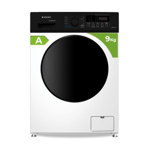 Lavadora Aspes,Capacidad 9kg 1400rpm, Clase A. Dimensiones: 85cm 59,5cm 60cm. Color Blanco, Control con Display. Motor Inverter. Programas: Vapor.