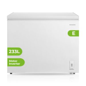 Congelador horizontal Aspes, No Frost. Capacidad 233 L, Clase E. Dimensiones: 85,3cm 98,6cm 60,5cm. Color Blanco, Control con Display táctil. Dual Cooling. Motor Inverter. 1 Cesta.
