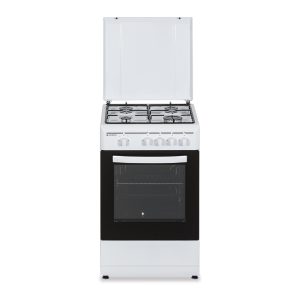 Cocina Aspes Gas 87cm 50cm 56,5cm Blanco Manual 4Q 43L 2P KitGas T.Metal Grill