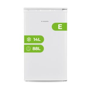 Refrigerador Aspes, Cíclico. Capacidad 102 L, E. 85cm 50cm 56,5cm. Blanco, Manual, Cajón Congelador