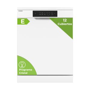 Lavavajillas Aspes 12sets E 85cm 59,8cm 59,8cm Blanco Electrónico 2B 6P Sec.MiniActive Dual Wash