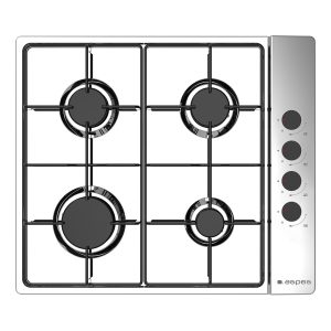 Placa Gas Butano Aspes 7200W 5,2cm 58cm 50cm Inox Manual Auto Ig. 4Q Kit Gas