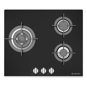 Placa Gas Butano Aspes 6150W 5,2cm 50cm 58cm Negro Manual Auto Ig. 3Q Wok Kit Gas Forja