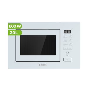 Microondas Grill Aspes Integración 20L 800W 38,3cm 59,5cm 34,4cm Cristal blanco Display Auto Cooking
