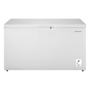 Congelador horizontal Aspes, Dual Cooling. Capacidad 420L, Clase E. Dimensiones: 85,2cm 144,8cm 72,1cm. Color Blanco, Control Electrónico. Motor Inverter.