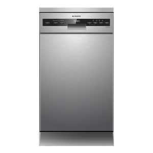 Lavavajillas Aspes,Capacidad 10sets, Clase D. Dimensiones: 84,5cm 44,8cm 60cm. Color Inox, Control con Display. 3 Bandejas y 7 Programas.