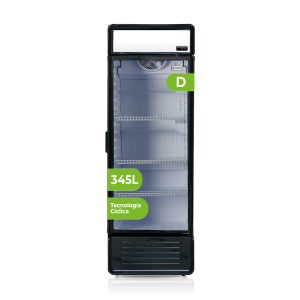 Refrigerador Horeca Aspes, Cíclico. Capacidad 345 L, Clase D. Dimensiones: 185,2cm 61,5cm 60,1cm. Color Negro, Control con Display.